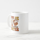 Schenk Me Wat Koffie Retro Typografie Design – Vin Koffiemok (Voorkant links)