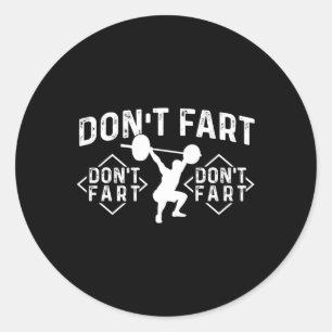 Schenk niet - Workout Gym Krachttraining Lichaamsb Ronde Sticker