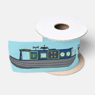 Schenken en Kanaalboot Smalboten Verjaardag Satijnen Lint