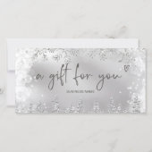 schenkingscertificaat voor chic Silsnow logo (Voorkant)