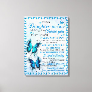 Schenkje voor schoondochter canvas afdruk