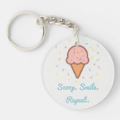 Schep. Glimlach. Herhaal. Ice Cream Sprinkle Sleut Sleutelhanger (Voorkant)