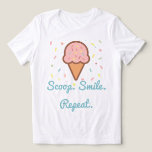 Schep. Glimlach. Herhaal. – Schattigee ijskegel Tri-Blend Shirt