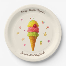 Schep. Glimlach. Herhaal. – Verjaardagsfeest Bord