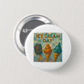 Schep Vreugde – Het is Ijsdag! Ronde Button 5,7 Cm (Voorkant /achterkant)