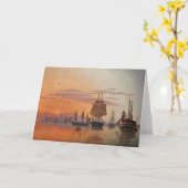 Schepen aan de rivier de Taag | Carl Dahl Kaart (Gele Bloem)