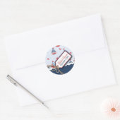 Schepen Ahoy! Doop Sticker_Michael Saverio 2 Ronde Sticker (Envelop)
