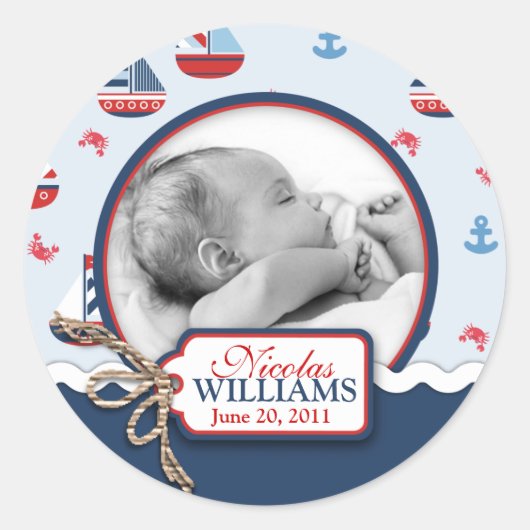 Schepen Ahoy! Foto Sticker (Voorkant)