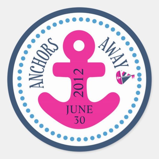 Schepen Ahoy! Meisje Sticker D (Voorkant)