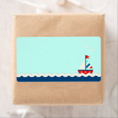 Schepen Ahoy! Naam Tag Aqua Etiket (Insitu)