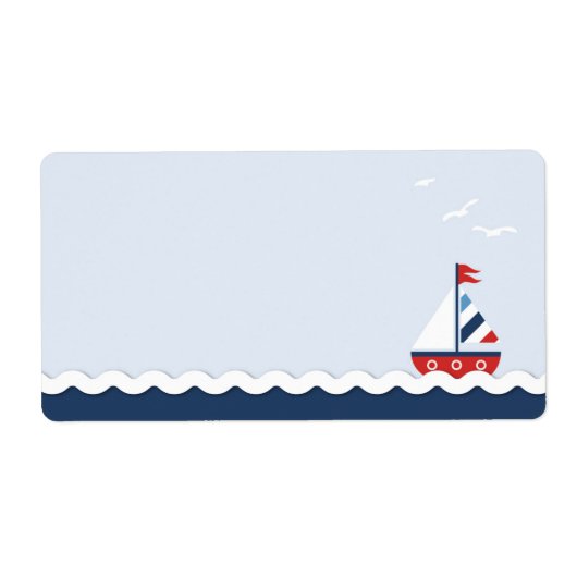 Schepen Ahoy! Naamplaatje Etiket (Voorkant)