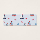 Schepen Ahoy! Skinny Gift Label Mini Visitekaartjes (Achterkant)