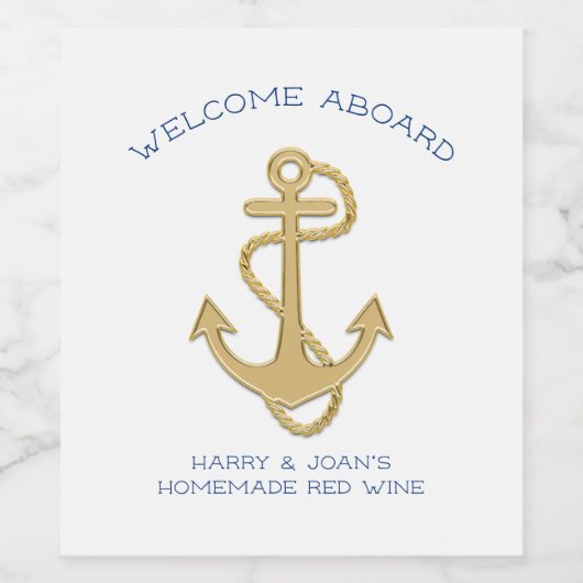 Schepen Anker Aangepaste Wijnfles Label Wijn Etiket (Enkel label)