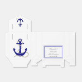 Schepen anker nautische bruiloft bedankdoosjes (Uitgevouwen)