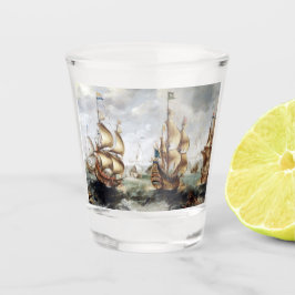 Schepen bij zee 1632 shot glas