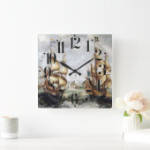 Schepen bij zee 1632 vierkante klok (Huis)