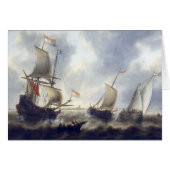 Schepen bij Zee 1660s (Voorkant Horizontaal)