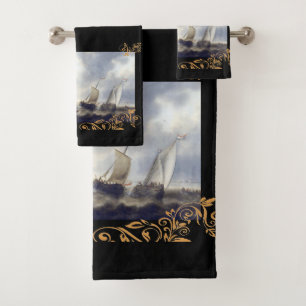Schepen bij Zee 1660s Bad Handdoek
