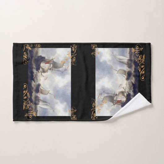 Schepen bij Zee 1660s Bad Handdoek (Handdoek)