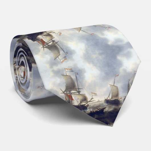 Schepen bij Zee 1660s Stropdas (Opgerold)