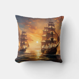 Schepen bij zonsondergang kussen