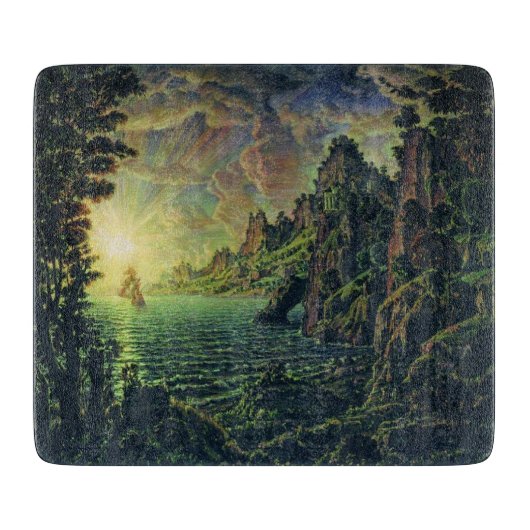 Schepen: De avond van de zon (door Konstantin Boga Snijplank (Voorkant)