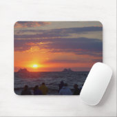 Schepen die onder Herfst Sunset Mousepad varen Muismat (Met muis)