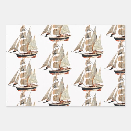 Schepen en boten inpakpapier vel (Voorkant 2)