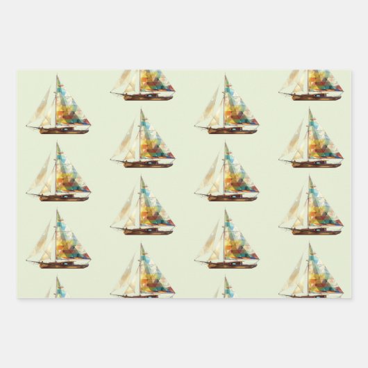 Schepen en boten inpakpapier vel (Voorkant)