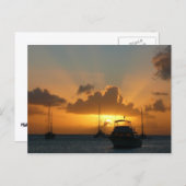 Schepen en soennitische zeebaars briefkaart (Voorkant / Achterkant)