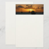 Schepen en soennitische zeebaars briefpapier (Voorkant / Achterkant)