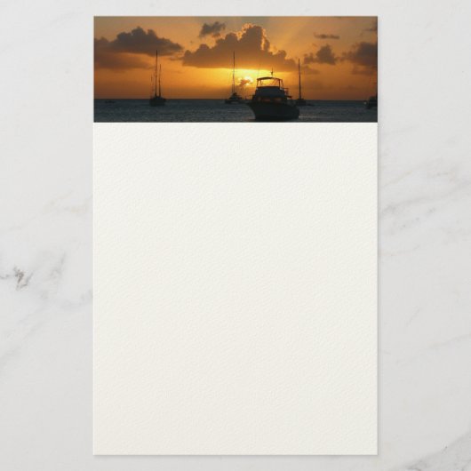 Schepen en soennitische zeebaars briefpapier (Voorkant)