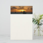 Schepen en soennitische zeebaars briefpapier (Staand voorkant)