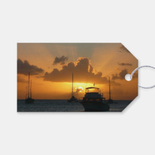 Schepen en soennitische zeebaars cadeaulabel
