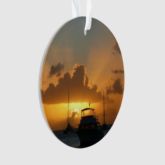 Schepen en soennitische zeebaars ornament (voorkant)