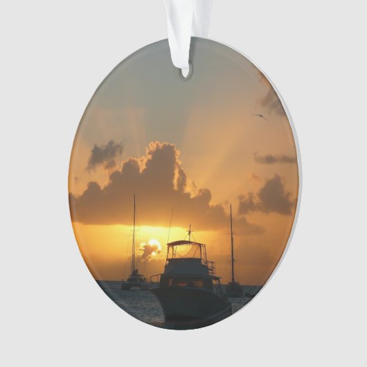 Schepen en soennitische zeebaars ornament (voorkant)