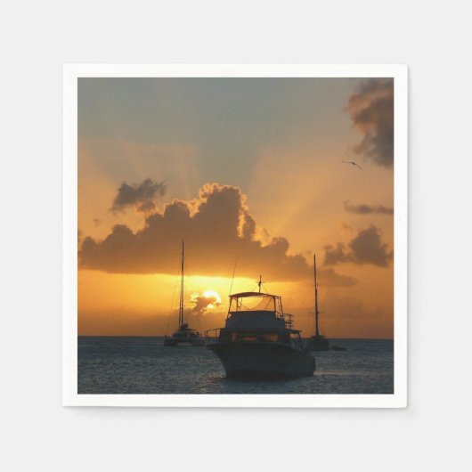 Schepen en soennitische zeebaars servet (Voorkant)