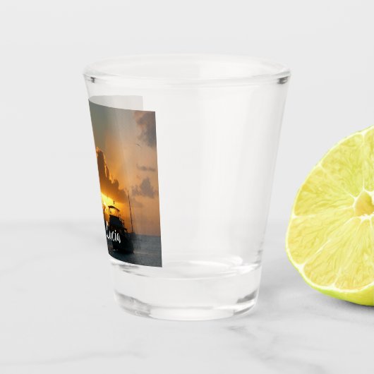 Schepen en soennitische zeebaars shot glas (Rechts)