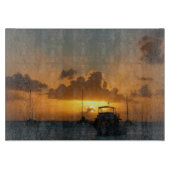 Schepen en soennitische zeebaars snijplank (Voorkant)