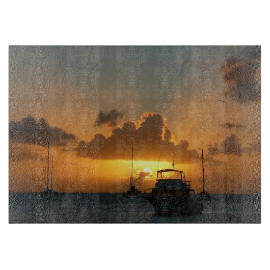 Schepen en soennitische zeebaars snijplank (Voorkant)