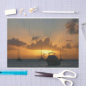 Schepen en soennitische zeebaars tissuepapier (Craft)