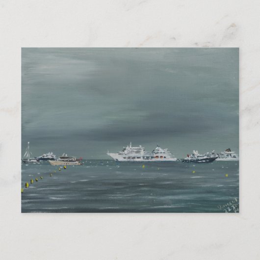 Schepen en vaartuigen in Cannes 2014 Briefkaart (Voorkant)