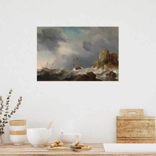 Schepen, Gale - Willem van de Velde Fine Art Poste Poster (Keuken)