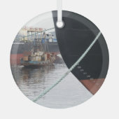 Schepen Glas Ornament (Voorkant)