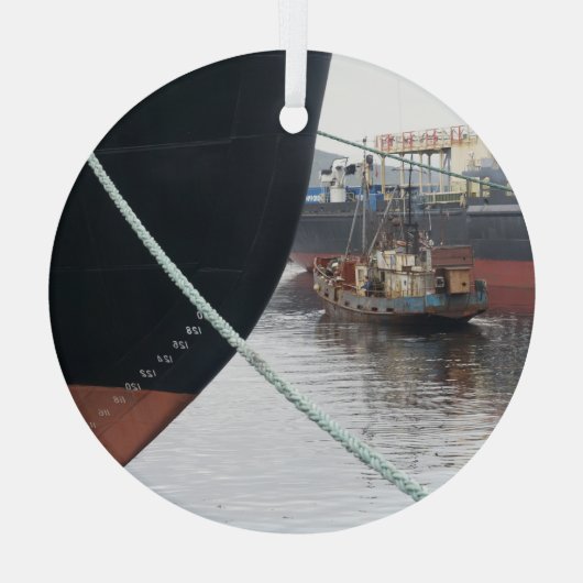 Schepen Glas Ornament (Achterkant)