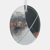 Schepen Glas Ornament (Voorkant Rechts)