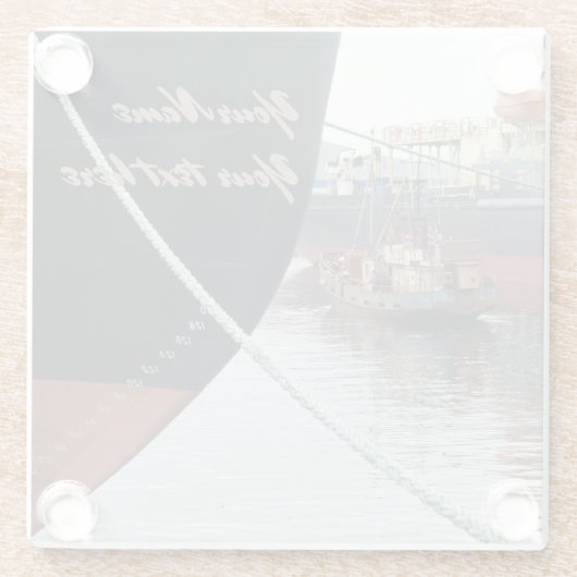 Schepen Glazen Onderzetter (Achterkant)