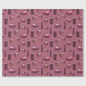 Schepen & Houten Vuurtorens Dusty Plum Cadeaupapier (Vlak)