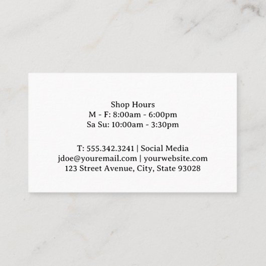 Schepen ijs in een beker visitekaartje (Achterkant)