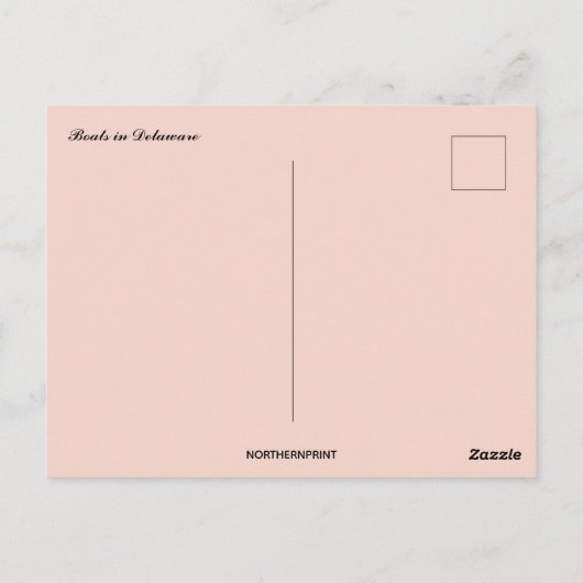 Schepen in Delaware Briefkaart (Achterkant)